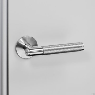 Poignée de porte fixe en acier argenté Cross Fixed 57