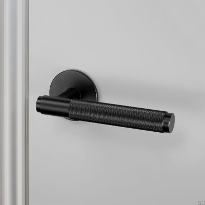 Poignée de porte fixe en acier noir Cross Fixed 57