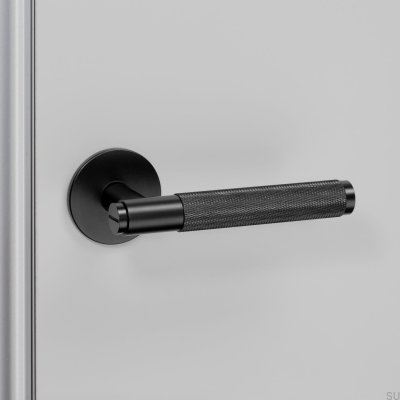 Poignée de porte fixe en acier noir Cross Fixed 57