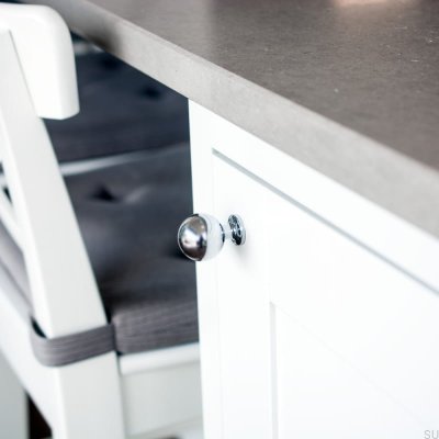 Bouton de meuble Lily Chrome