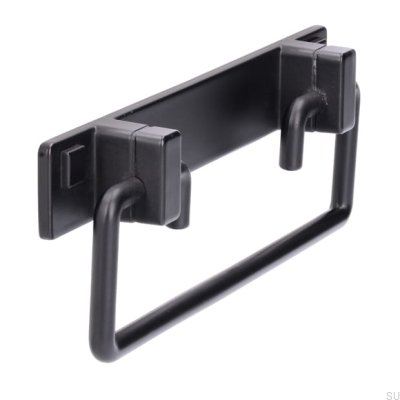 Poignée de meuble oblong 2458 96 Métal Noir Mat