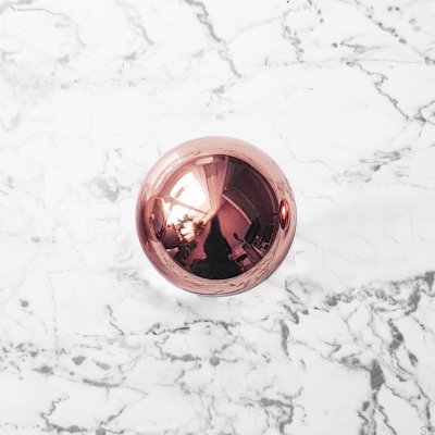 Bouton de meuble Odete M en laiton, cuivre poli