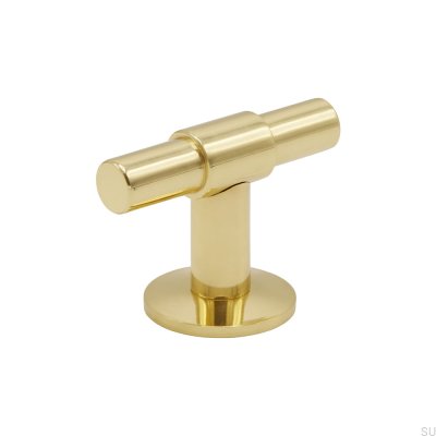 Bouton de meuble uniforme T-Bar, laiton poli