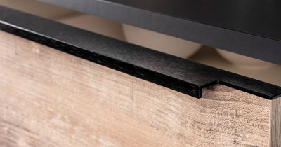 Bordure de meuble Linear 1197 Metal Black Brushed