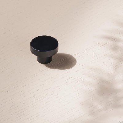 Bouton de Meuble Circulaire Métal Noir