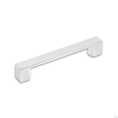 Poignée de meuble allongée 2157 128 Chrome poli
