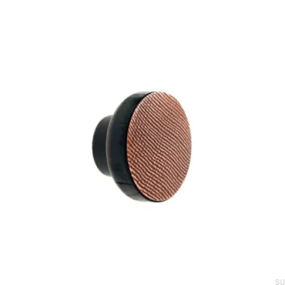 Bouton de meuble Stamp Noir 40 Cuivre
