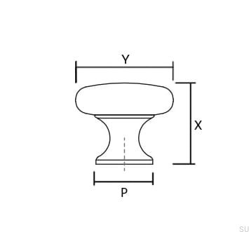 Bouton de meuble Stamp Noir 40 Cuivre