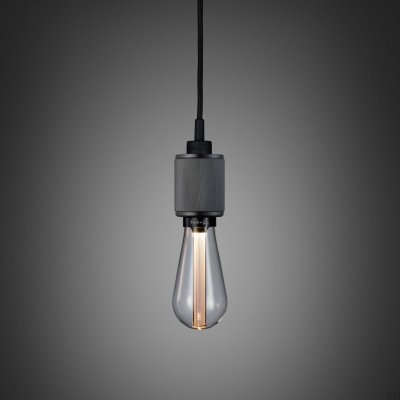 Lampe suspendue linéaire en métal lourd, couleur canon de fusil