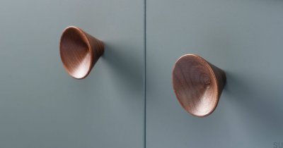 Bouton de meuble Conic 43 Bois Noyer