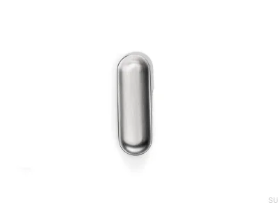 Bouton de meuble en nickel brossé Luv
