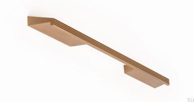 Poignée de meuble longitudinale Rail 192, aluminium, or, brossé, cava