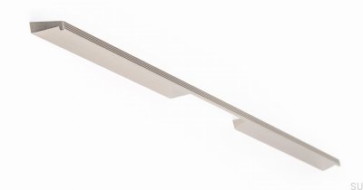 Poignée de meuble allongée Rail 576 Aluminium Argent Brossé