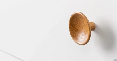 Bouton de meuble Disc 50, Bois, Chêne