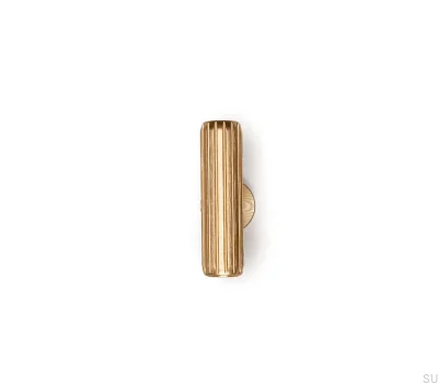 Bouton de meuble T-Bar Rille en or brossé