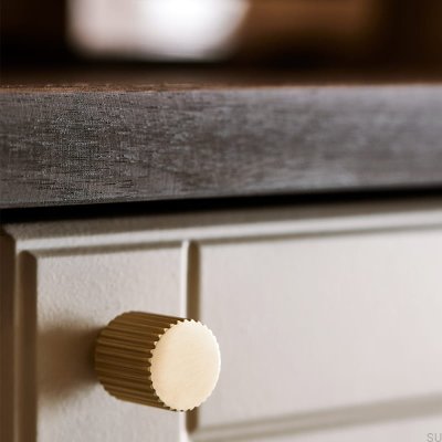Bouton de meuble Helix Stripe 30 or brossé