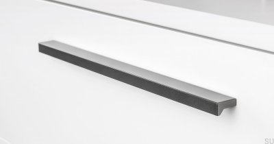 Poignée de meuble allongée Angle 900 Aluminium Gris Métallisé