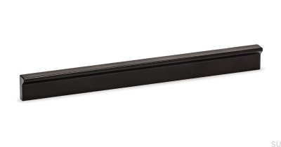 Poignée de meuble d'angle 1480, Aluminium Noir Mat