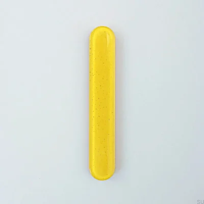 Poignée de meuble ronde, Round 128, Verre, Jaune