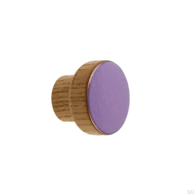 Bouton de meuble Simple, Bois, Émaillé, Violet, Pétrole, Incolore, Semi-mat