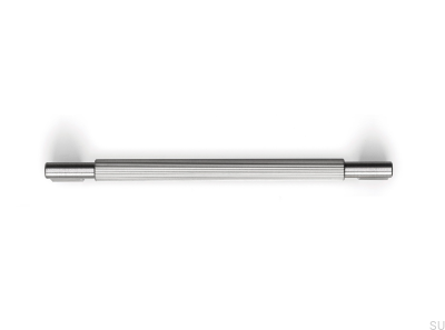 Poignée de meuble oblongue Arpa 192, Aluminium, Argent, Brossé
