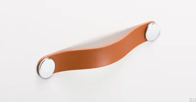 Poignée de meuble Flexa 128 Cuir Beige avec Argent