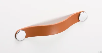 Poignée de meuble Flexa 160 Cuir Beige avec Argent