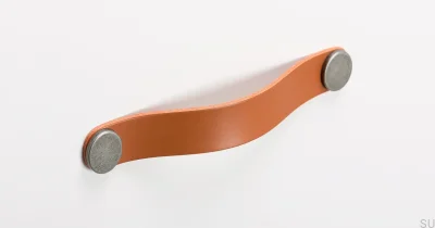 Poignée de meuble Flexa 128 Cuir Beige avec Étain