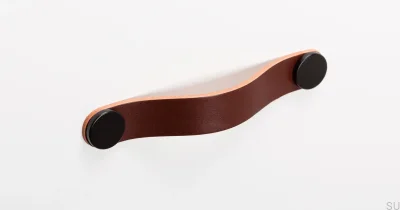 Poignée de meuble Flexa 128 Cuir Marron avec Noir