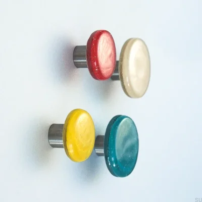 Bouton de meuble rond Carotte en verre