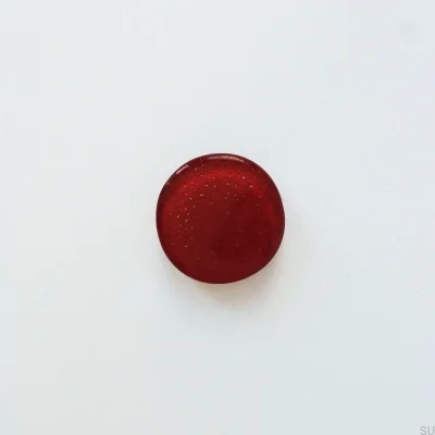 Bouton de meuble rond en verre, coloris Bordeaux