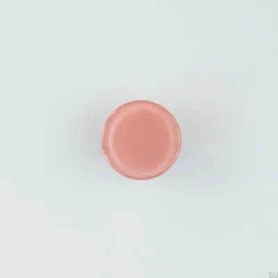 Bouton de meuble rond en verre rose