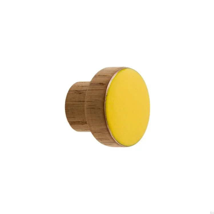 Gałki do mebli SIMPLE emaliowane 3 cm - zolty.webp