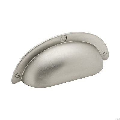 Bowl 3922 64 Poignée de meuble Shell, argent brossé