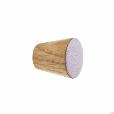 Bouton de meuble Melange en bois émaillé rouge - Huile semi-mate incolore