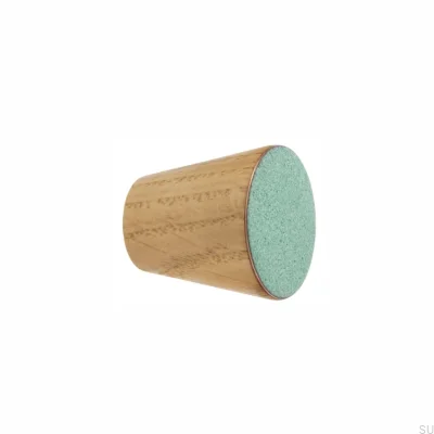 Bouton de meuble Melange en bois émaillé vert - Huile semi-mate incolore