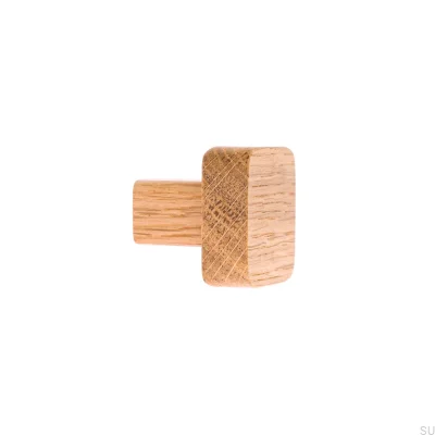 Bouton de meuble Just One Square Bois - Huile Incolore Semi-mat