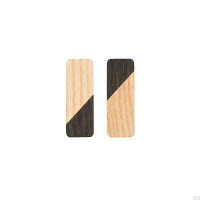 Bouton de meuble Just Two T-bar en bois brun clair - Huile semi-mate incolore