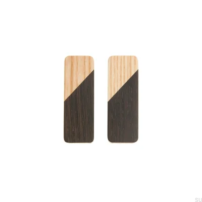 Bouton de meuble Just Two T-bar Bois Brun Foncé - Huile Incolore Semi-mat