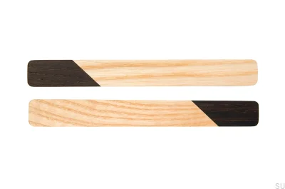 Poignée de meuble allongée Just Two 128 Wooden Light Brown - Oil Colorless Semi-mat