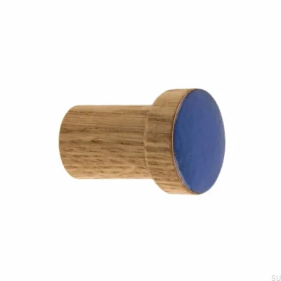 Support mural Simple Bois Emaillé Bleu Chaud - Pétrole Incolore Semi-mat