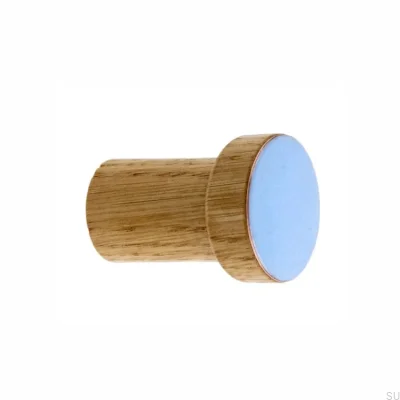 Portemanteau mural Simple Bois Emaillé Bleu Clair - Pétrole Incolore Semi-mat