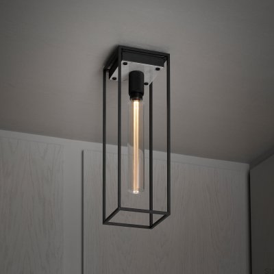 Suspension Caged Cross 1.0 en acier et marbre blanc