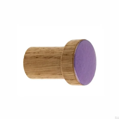 Support mural Simple Bois Emaillé Violet - Huile Incolore Semi-mat