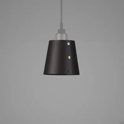 Lampe de plafond abat-jour petit modèle en acier graphite