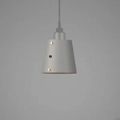 Abat-jour pour petite lampe de plafond gris acier