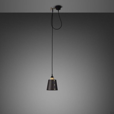 Plafonnier 1.0 à crochet S 2,6 m en acier graphite avec laiton