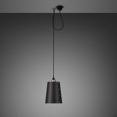 Plafonnier 1.0 à crochet L 2 m Acier graphite avec argent