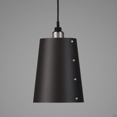 Plafonnier 1.0 à crochet L 2 m Acier graphite avec argent