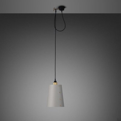 Plafonnier 1.0 à crochet L 2 m Gris acier avec laiton